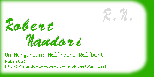 robert nandori business card